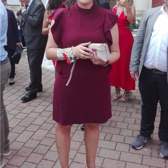 Kate spade raspberry dress with frills sleeves - Picture 5 of 5